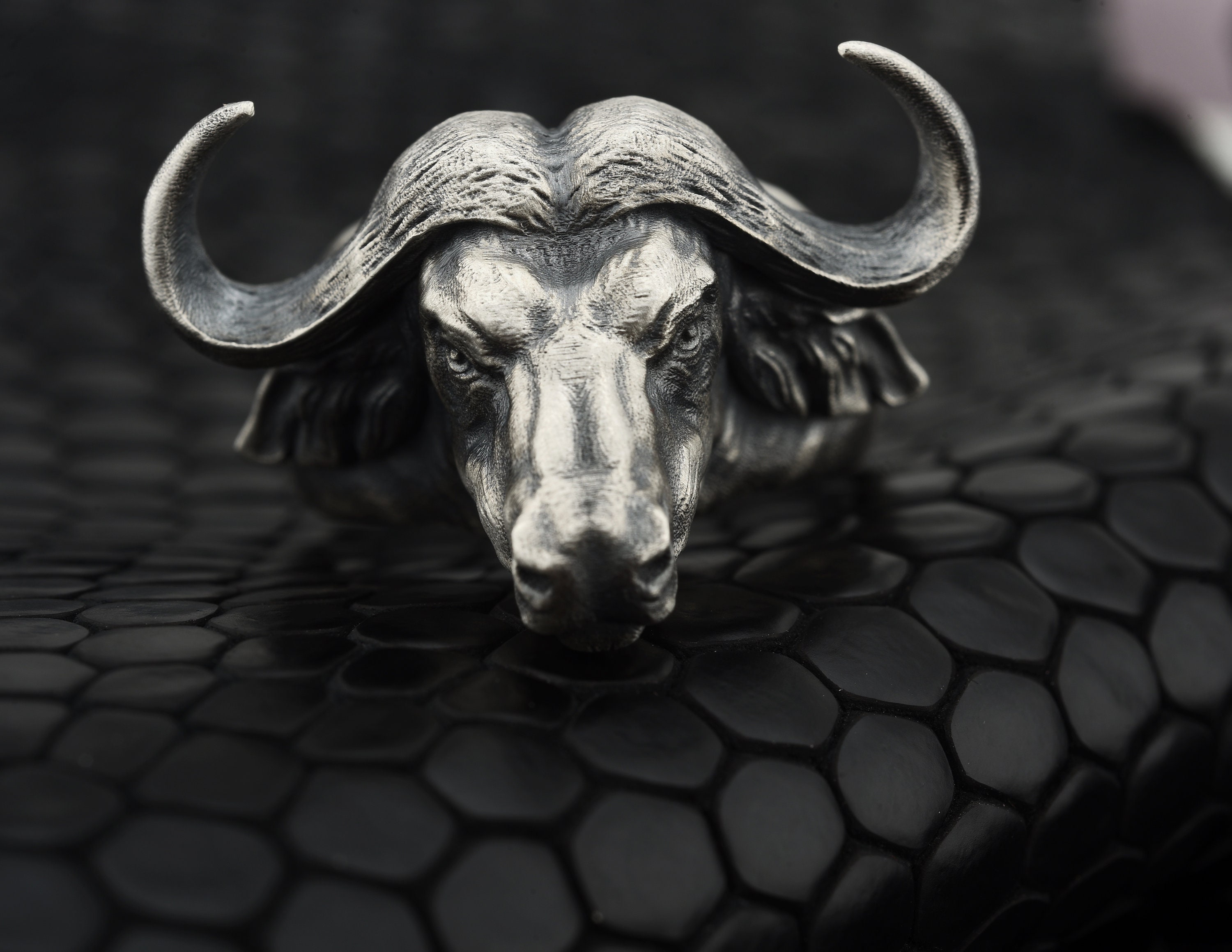 Silver Buffalo Ring Mens Buffalo Ring Oxidized Silver Men Etsy