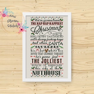 Christmas Vacation Quote Cross Stitch Pattern, Holiday Christmas Decor xStitch, Winter Cross Stitch, Merry Christmas, Funny Quotes, #189