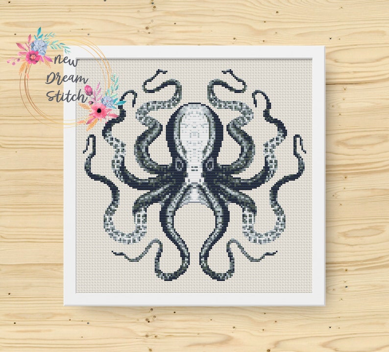 Octopus Cross Stitch Pattern Sea Animals Cross Stitch - Etsy