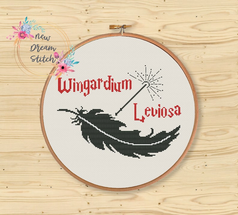 SET Magic spell Cross Stitch Pattern, Wizard spell, Wizarding world counted cross stitch, Magic school cross stitch, Little Wizard, 160 image 4