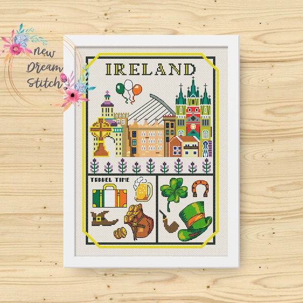 Irish Cross Stitch Etsy
