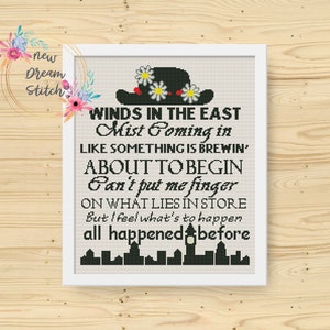 Mary-kruissteekpatroon, praktisch perfecte quotes xstitch, kruissteek boeken, stekenaantal tv-film, kinderkamer kruissteek #077