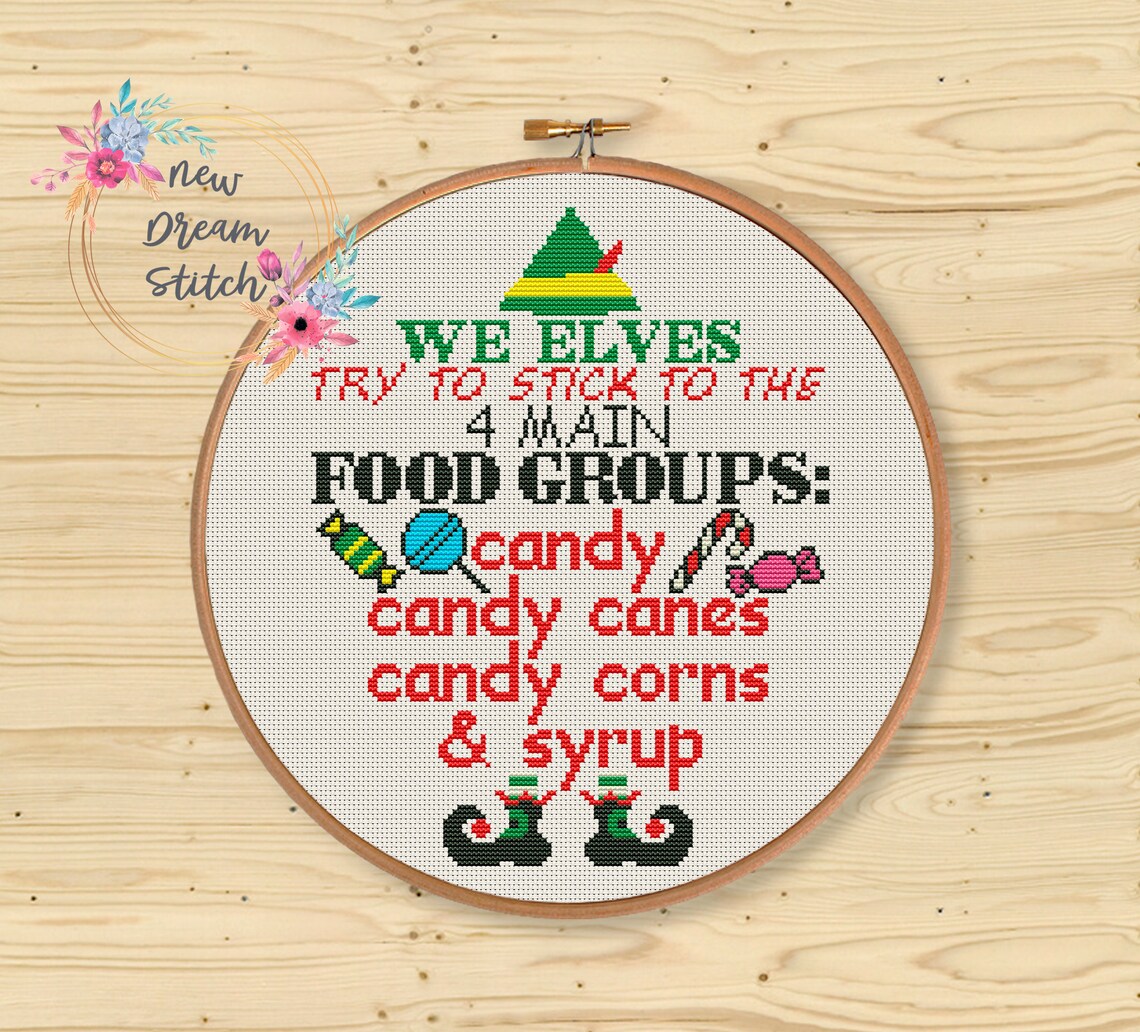 Christmas Elf Movie Quote Cross Stitch Pattern Holiday  Etsy UK