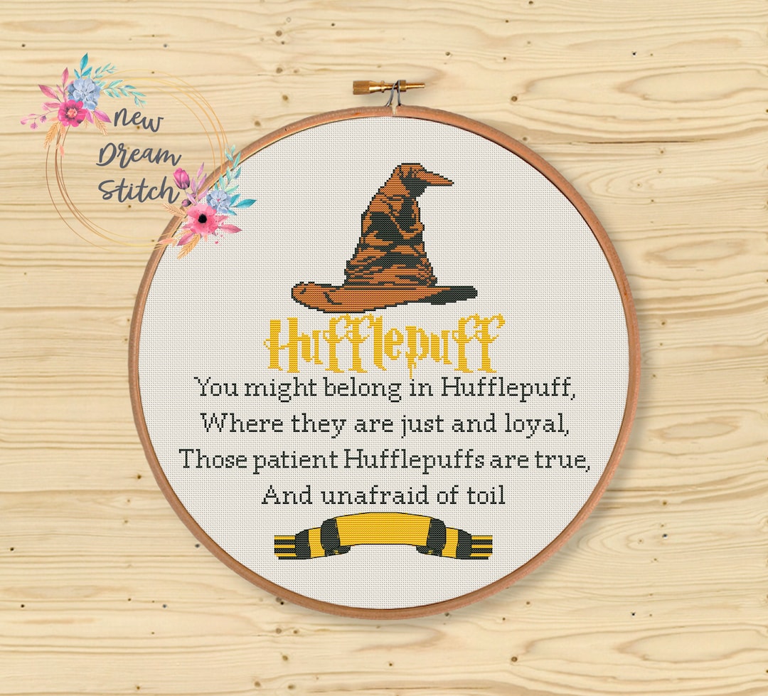 H Hat Cross Stitch Pattern, Wizard Cross Stitch Pattern, Wizarding