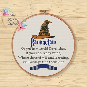 R Hat Cross Stitch Pattern, Wizard cross stitch pattern, Wizarding world cross stitch pattern, Magic school cross stitch, #017