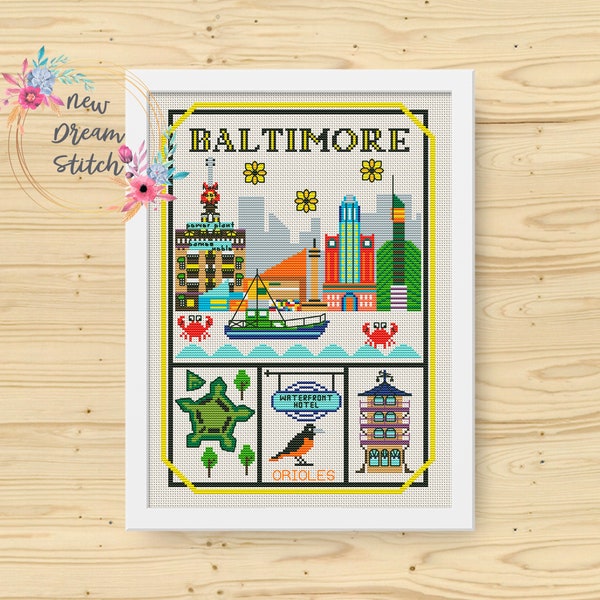 Us State Birds Cross Stitch Etsy