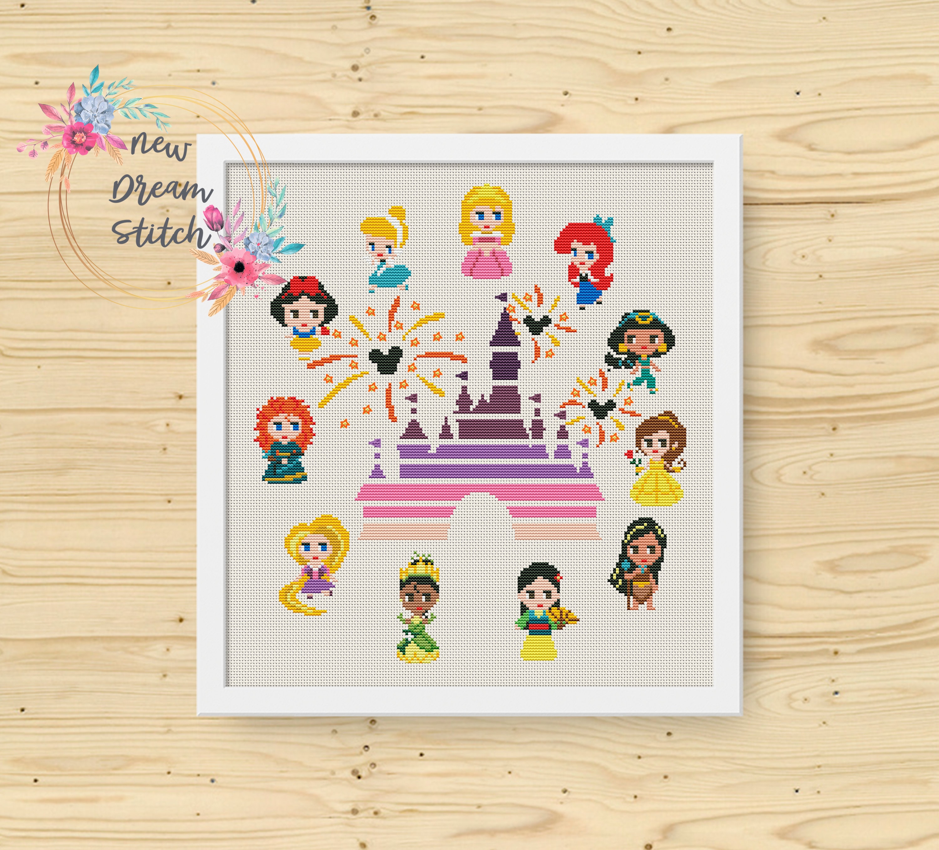 その他 Disney Princesses in Cross Stitch-22 Projects Disney Princesses in Cross Stitch-22 Projects