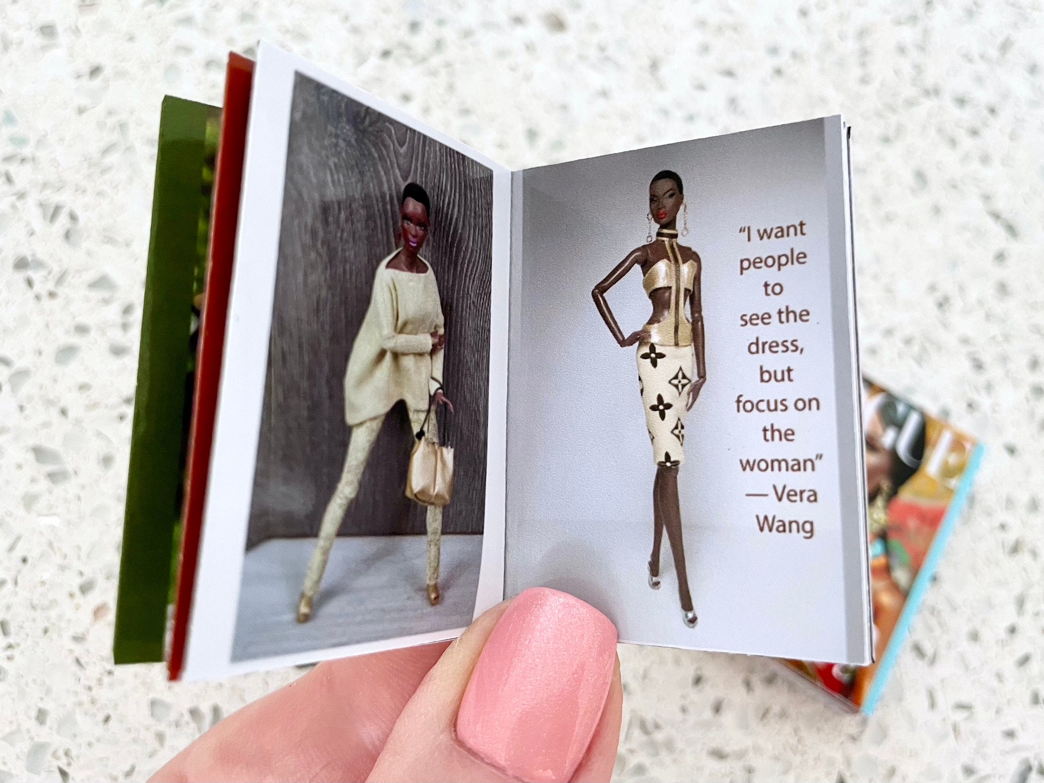 Fashion doll book magazines Printable dollhouse miniatures PDF Etsy