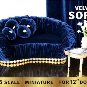 12-calowy domek dla lalek SOFA meble Nowoczesny domek dla lalek w skali 1:6 kanapa Lalka BJD Modne 12-calowe lalki ooak miniatura