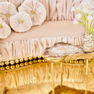 1/6 scale miniature tea table for Fashion dolls dollhouse furniture roombox doll repaint 12 inch doll sofa furniture