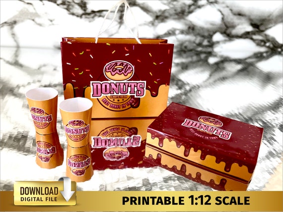 Set di scatole per dolciumi e sacchetti regalo in miniatura per casa delle bambole 1:12 (stampabile e scaricabile) - Italia