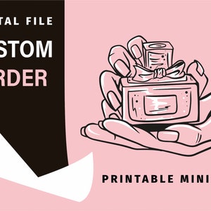 Miniature red&blue bags - Printable digital files 1/6 scale miniature