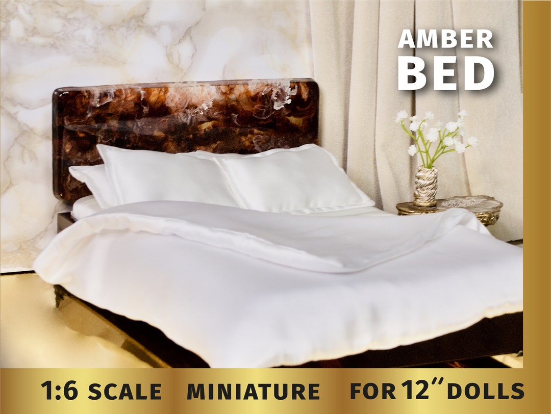 BED 12inch Doll Furniture Bedding for Roombox 16 Scale Etsy