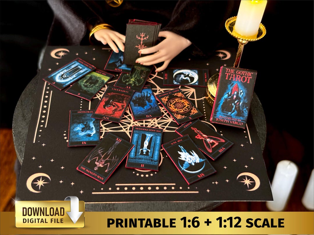 Printable Miniature Tarot Cards Deck Dollhouse Witch House Prophecy ...