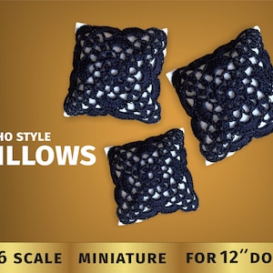 Boho style 1:6 pillow 12 inch doll pillows 1/4 scale cushion diorama vintage mini pillow for doll furniture for 12&#39;&#39; Fashion dolls