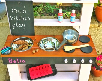 USA Mud Kitchen, Play Kitchen, Chalkboard, Activity Sheet, Colour Options,
