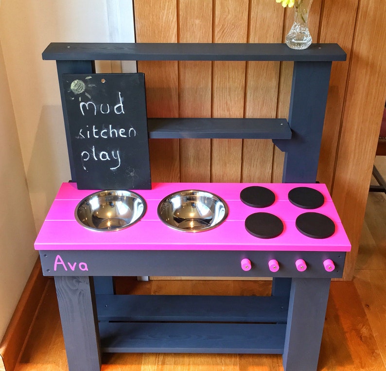USA Mud Kitchen Play Kitchen Chalkboard Activity Sheet image 4