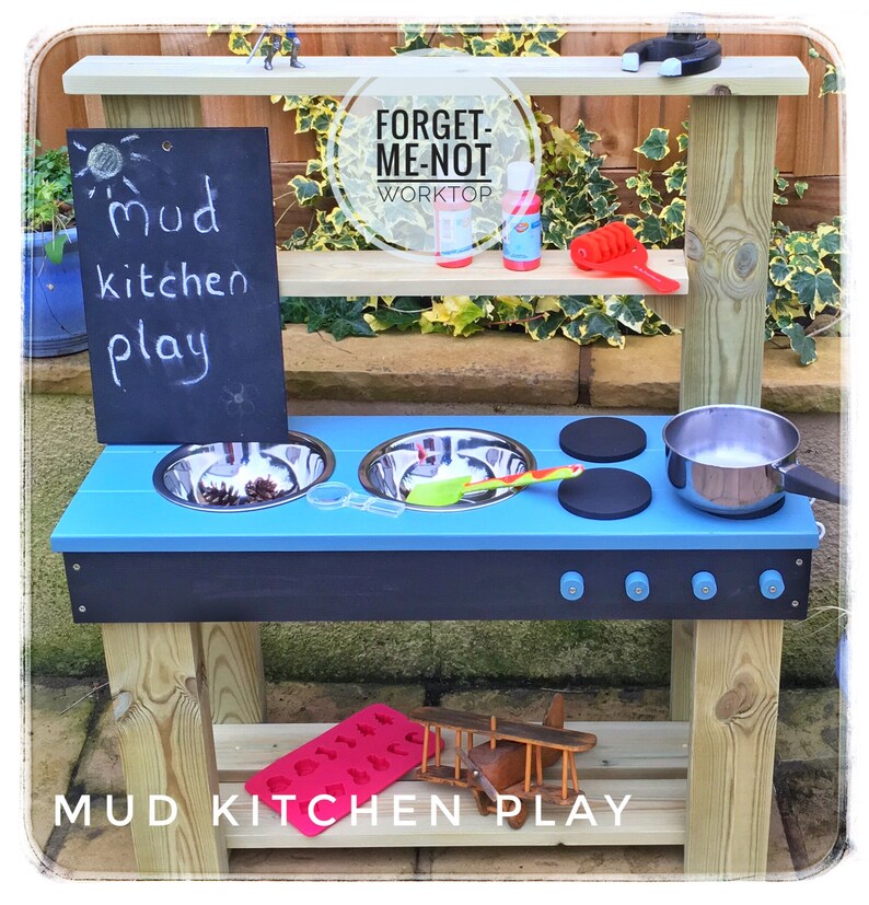 Mud Kitchen Play Kitchen Colour Worktop Options Free image 2