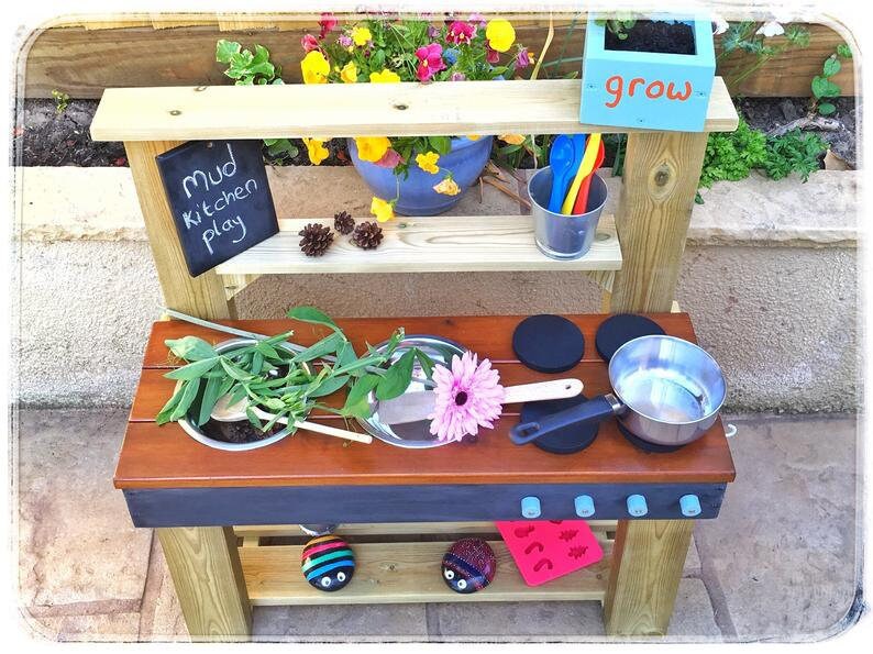 Mud Kitchen Play Kitchen Colour Worktop Options Free image 1