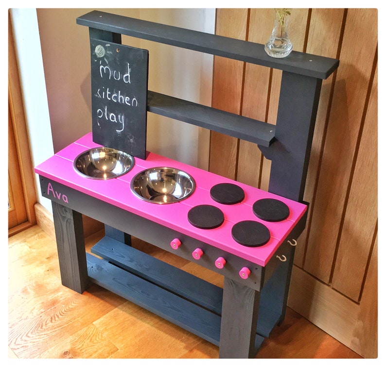 USA Mud Kitchen Play Kitchen Chalkboard Activity Sheet image 5