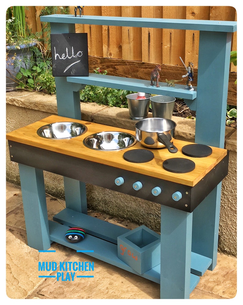 USA Mud Kitchen Play Kitchen Chalkboard Activity Sheet image 3