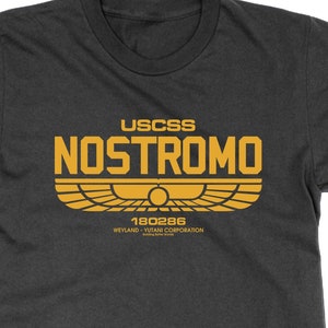 USCSS Nostromo t shirt, Alien sci fi unisex black tshirt