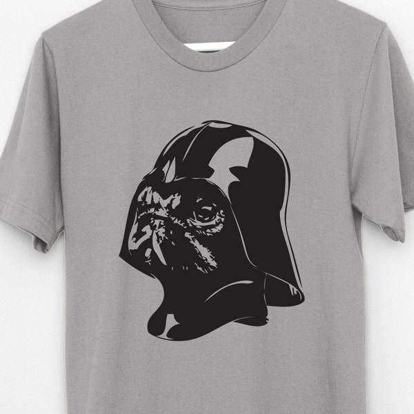 Mops Vader T-Shirt, Mopsbesitzer Sci Fi Nerd Hund Darth Vader,