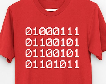 Geek in Binary t shirt, 01 code coding computer programmer