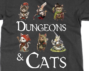 dungeons and cats t shirt