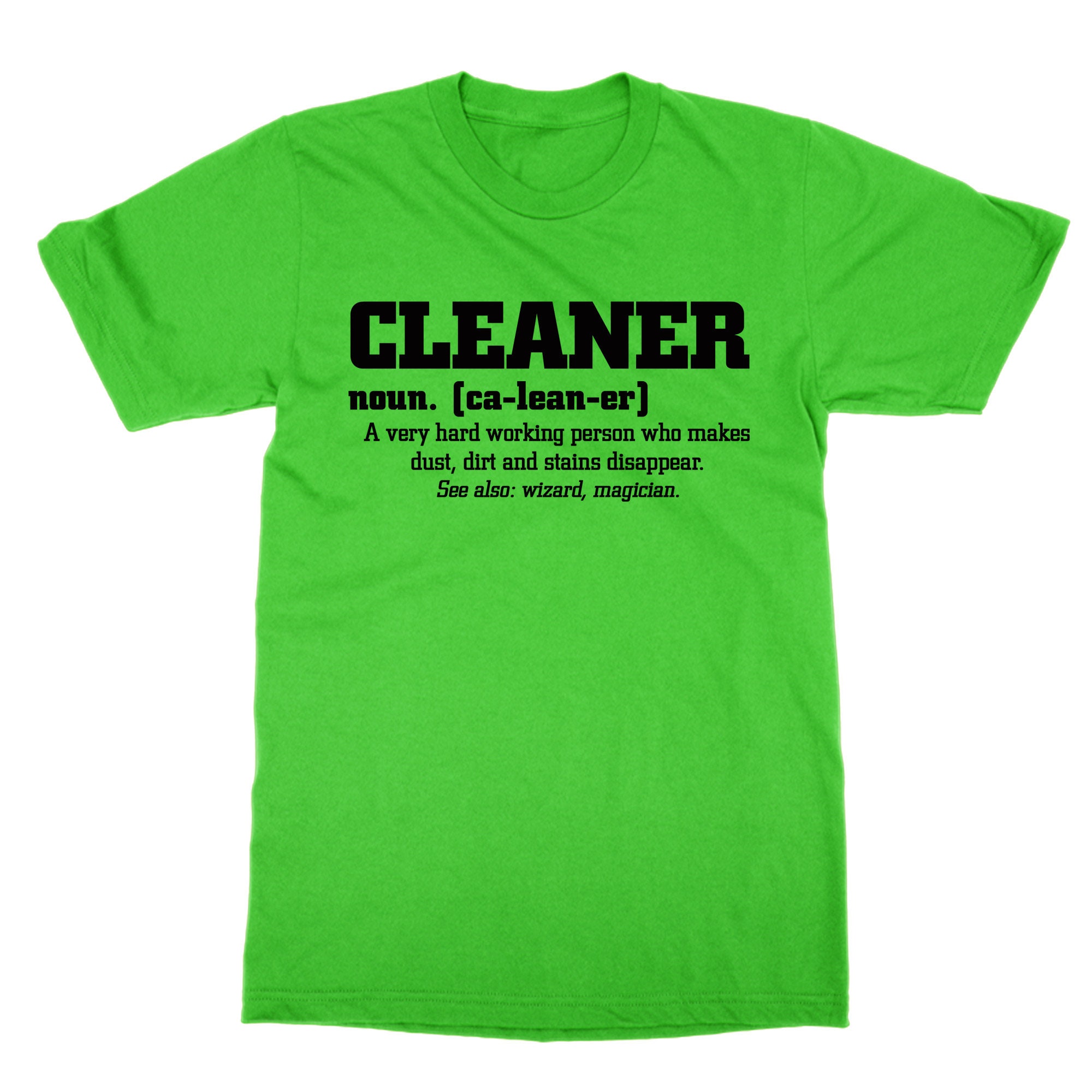Cleaner definition t shirt cleaning job occupation unisex Etsy