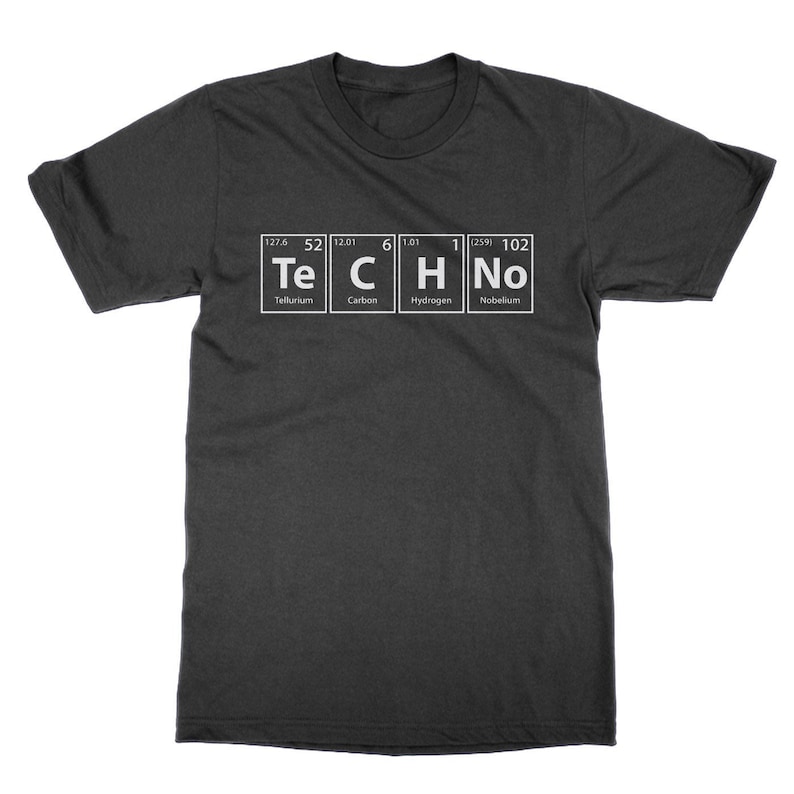 Camiseta Techno Elements, fiesta rave raver química ciencia imagen 1