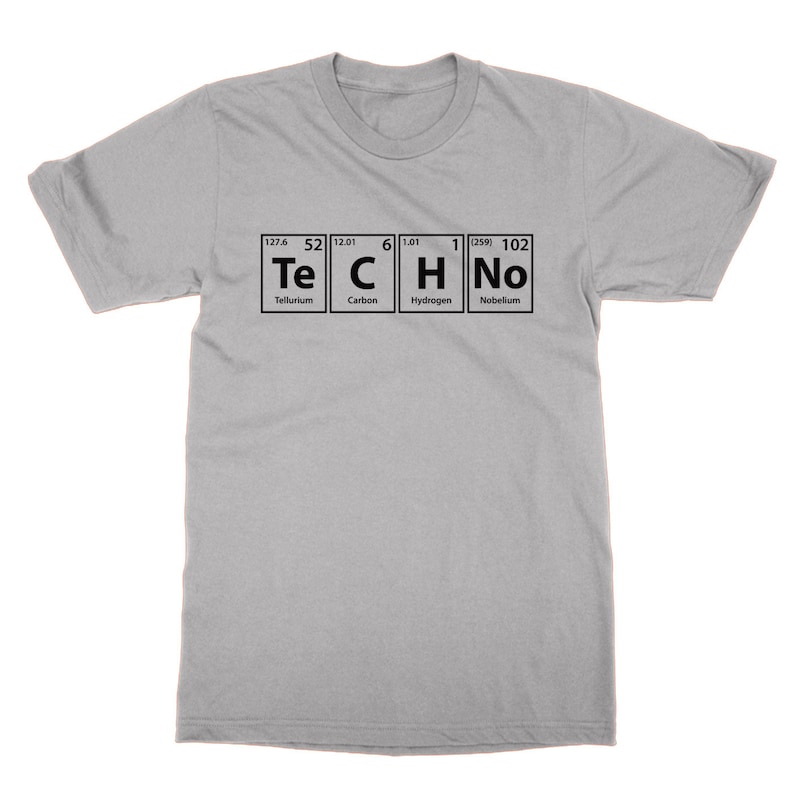 Camiseta Techno Elements, fiesta rave raver química ciencia imagen 3