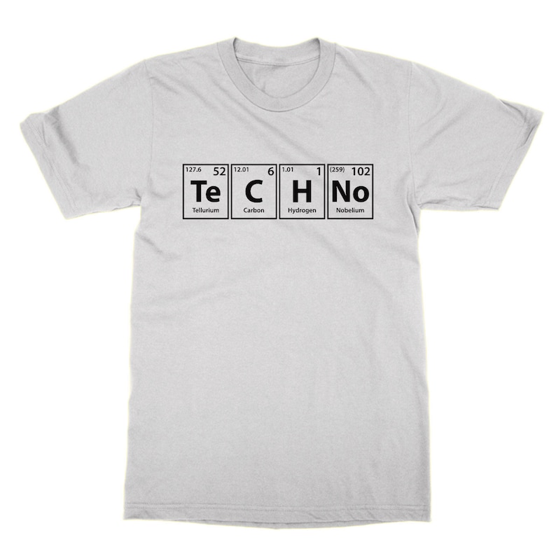 Camiseta Techno Elements, fiesta rave raver química ciencia imagen 4