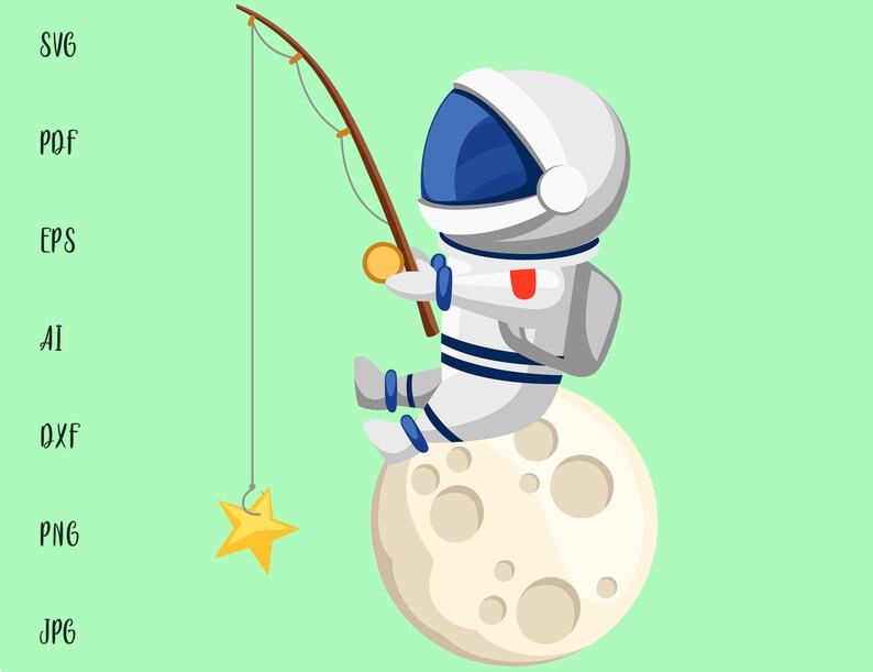 Download Astronaut Art Svg Files For Cricut Space Fishing Moon Astronaut Svg Space Astronaut Clipart Svg Vector Cameo An0306 Astronaut Png Art Collectibles Digital Vadel Com