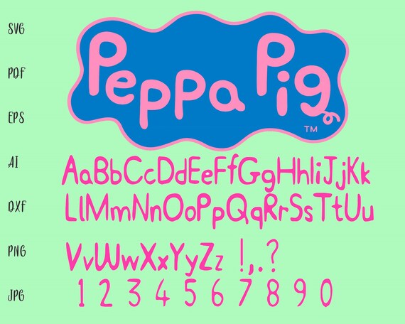 Download Peppa Pig Font Png Svg
