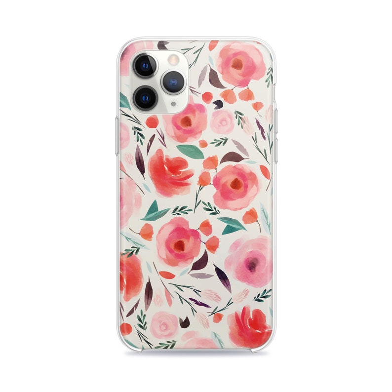 Rose Phone Case Floral iPhone 12 Max Case Flowers iPhone 11 Pro Case For Women Xs Max iPhone Case iPhone Xr Case iPhone Case iPhone 8 AN0020