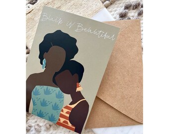 African American Greeting Card| 5 x7 | Black History Month Greeting Card| BHM Card | Black Is Beautiful Card|Black Owned Shop