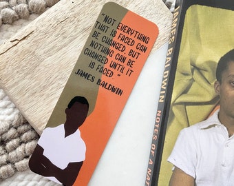 James Baldwin Bookmark- Literary Gift - Book Lovers - African American Poet - Civil Rights Activist-Black History Month Gift