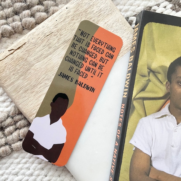 James Baldwin Bookmark- Literary Gift - Book Lovers - African American Poet - Civil Rights Activist-Black History Month Gift