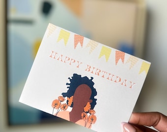 Black Girl Birthday Card | African American Greeting Card