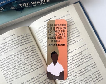 James Baldwin Bookmark- Literary Gift - Book Lovers - African American Poet - Civil Rights Activist-Black History Month Gift