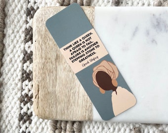 Oprah Queen Quote |Gifts For Book Lovers|Illustration Bookmarks|African American Bookmarks|Black Girl Bookmarks|Black Girl Magic Bookmark