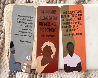 James - Maya- Toni Bookmark- Literary History Gift - Black History Lovers - African American Poet - Civil Rights Activist-Black History Gift