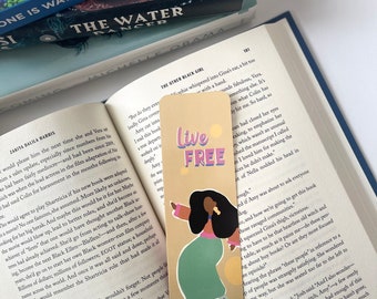 Live Free Bookmark - Sturdy Gift for Readers - African American Bookmarks - Black Girl Bookmarks - Black Girl Magic Bookmark