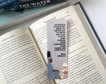 Maya Boomark- Literary Gift - Book Lovers - African American Poet - Civil Rights Activist-Black History Month Gift