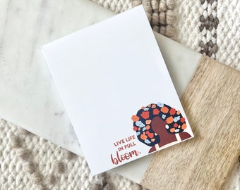 Black Woman Daily Writing Notepads, Black Girl Stationery, African American Notepads, To do List, Melanin Vibes | Desk Accessories
