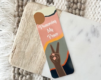 Preserving My Peace|For Book Lovers|Illustration Bookmarks|African American Bookmarks|Black Girl Bookmarks|Black Girl Magic Bookmark|Books