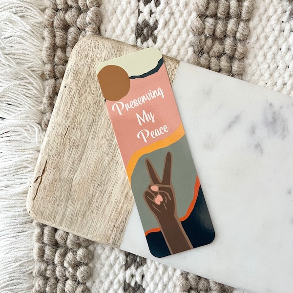 Preserving My Peace|For Book Lovers|Illustration Bookmarks|African American Bookmarks|Black Girl Bookmarks|Black Girl Magic Bookmark|Books