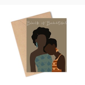 African American Greeting Card 5 x7 Black History Month Greeting Card BHM Card Black Is Beautiful CardBlack Owned Shop image 2