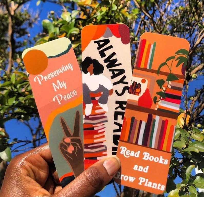 3 Pack Bookmarks |African American Gifts | Plants and Books | Bookish| Black Women Gifts | Well Read Black Girl| Black Owned| Gift for Her 